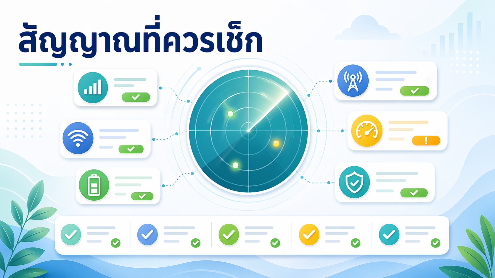 ภาพประกอบอินโฟกราฟิก สัญญาณที่ควรเช็ก